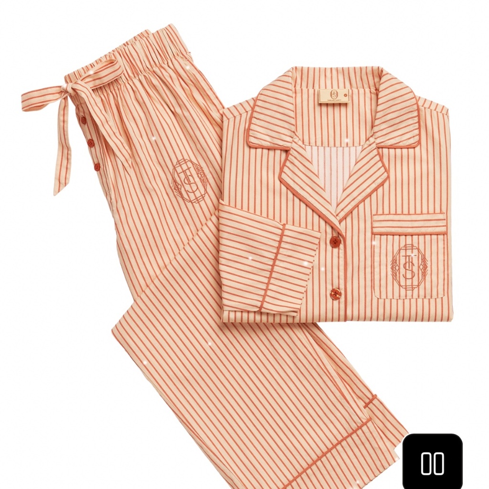 NWT Taylor Swift the Life of a Showgirl Striped Pajama Set (Size Small)